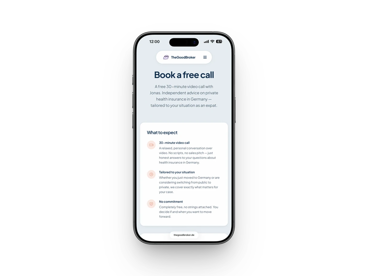 Booking app — intro screen